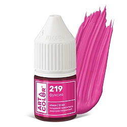 Гелевый жирорастворимый краситель "Art Color Choco" 219 Фуксия, 12 мл