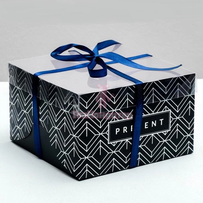 Коробка на 4 капкейка "Present"