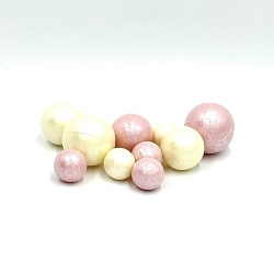 Сферы из шоколадной глазури перламутровые бело-розовые 10шт.